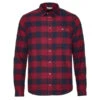 FRILUFTS TINNAHINCH L/S SHIRT Herren Outdoor Hemd CABERNET/DARK SAPPHIRE CHECKED