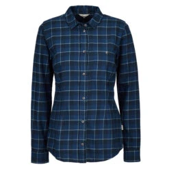 FRILUFTS KANGIARA L/S SHIRT Damen Outdoor Hemd DARK SAPPHIRE/ESTATE BLUE CHEC