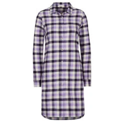 FRILUFTS RINDAL LONGSHIRT Damen Kleid NIGHT SHADE/CHALK VIOLET CHECK
