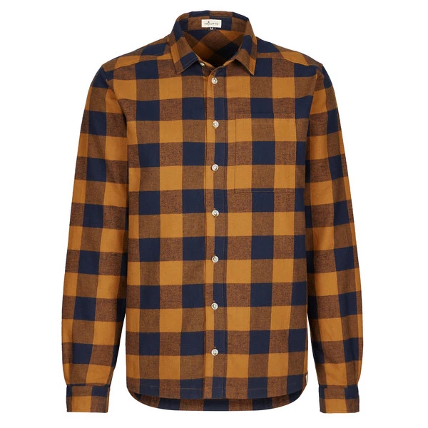 FRILUFTS NAMSOS L/S SHIRT Herren Outdoor Hemd GOLDEN BROWN/DARK SAPPHIRE CHE 1 FRILUFTS NAMSOS L/S SHIRT Herren Outdoor Hemd GOLDEN BROWN/DARK SAPPHIRE CHE